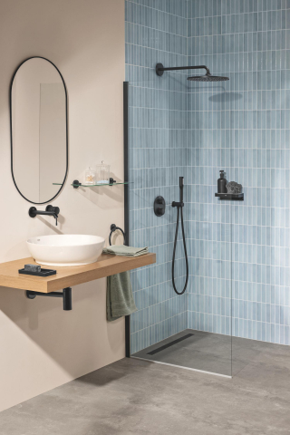 Set sistem de dus Grohe Rainshower rd conc 2 functii shw sistem 310, incastrata, termostat, 1 functie, diverter, negru mat [8]