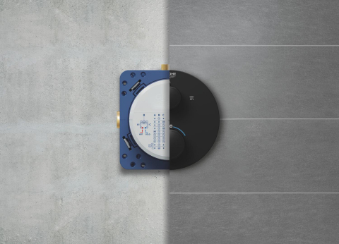 Set sistem de dus Grohe Rainshower rd conc 2 functii shw sistem 310, incastrata, termostat, 1 functie, diverter, negru mat [9]