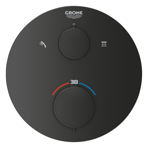 Set sistem de dus Grohe Rainshower rd conc 2 functii shw sistem 310, incastrata, termostat, 1 functie, diverter, negru mat [7]