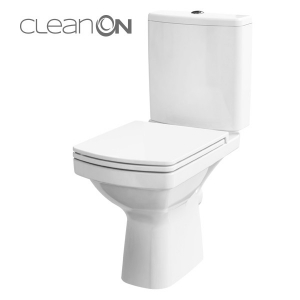 Obiecte sanitare - Set WC, Easy NewCleanOn vas + rezervor 3/5 l + capac duroplast Soft-close, Cersanit Easy