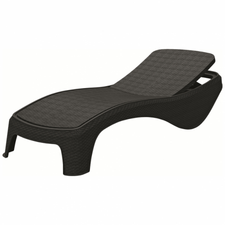 Mobilier de gradina - Sezlong grafit, fara perne, Keter Atlantic