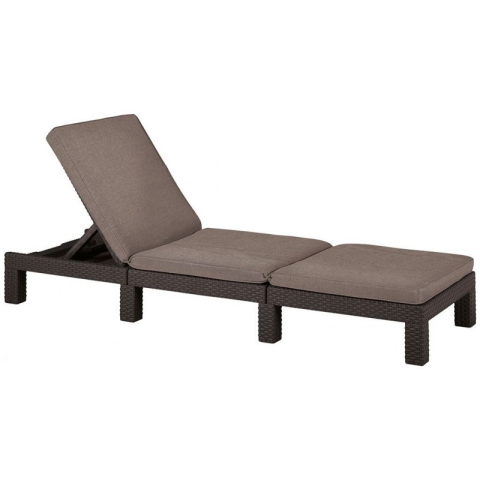 Casa si gradina - Sezlong pentru gradina polipropilena pentru uz rezidential spatar ajustabil maro Keter perne incluse 195 x 65 x 25.5 cm Daytona Deluxe