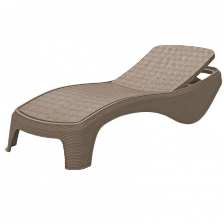 Mobilier de gradina - Sezlong cappuccino, fara perne, Keter Atlantic