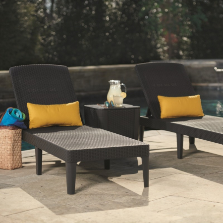 Sezlong grafit, fara perne, Keter Jaipur [4]