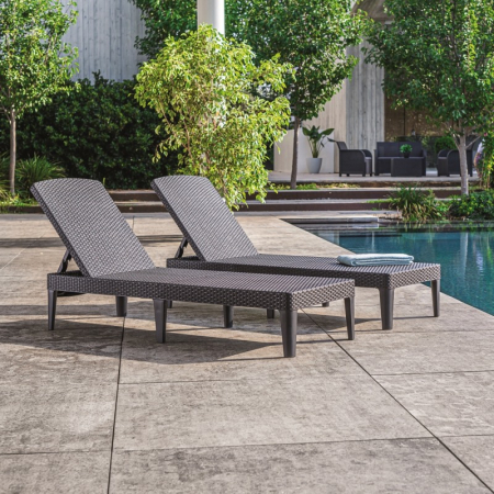 Sezlong grafit, fara perne, Keter Jaipur [5]