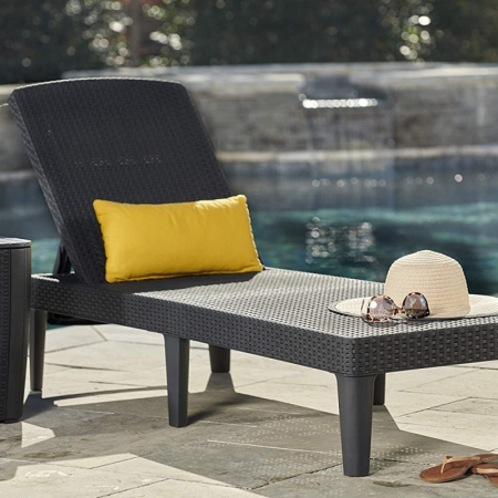 Sezlong grafit, fara perne, Keter Jaipur [2]