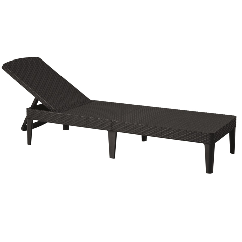 Casa si gradina - Sezlong pentru terasa polipropilena uz rezidential spatar ajustabil alb fara perne Keter Mallorca 187.5 x 58 x 29 cm
