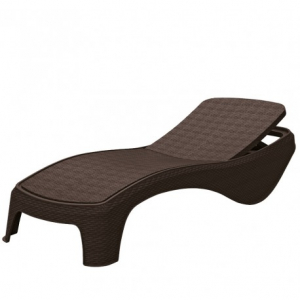 Casa si gradina - Sezlong maro, imitatie de ratan, Keter Atlantic