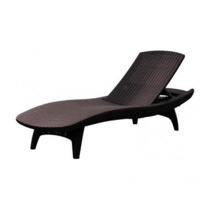 Casa si gradina - Sezlong maro, imitatie de ratan, Keter Pacific