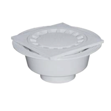Tevi, fitinguri, robineti si accesorii - SIFON TERASA PVC 200 x 200 IESIRE ORIZONTALA D.100-110 - VALROM GAMA PluviKIT