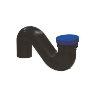 Tevi si fitinguri pentru canalizare interioara Valrom - SIFON D.110 0° PENTRU WC TURCESC, CU GARNITURA SI DOP - VALROM GAMA SafeKIT