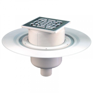 Obiecte sanitare - Sifon de pardoseala Viega cu iesire verticala 50x150 DN70 grila inox, guler si prelungire