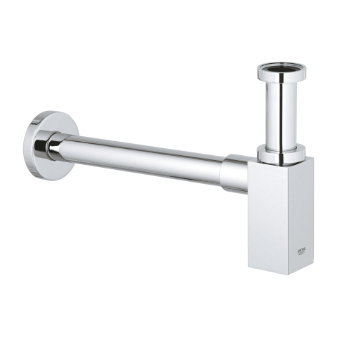 Obiecte sanitare - Sifon estetic lavoar Grohe Eurocube, 1/4'', metal, slid glisant, surub curatare, crom