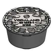 Instalatii de apa si canalizare - Sifon fonta URBAN rotund D200 cu blocaj M125 Vodaland gama Drain