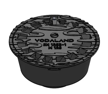 Instalatii de apa si canalizare - Sifon fonta URBAN rotund D250 cu blocaj M125 Vodaland gama Drain