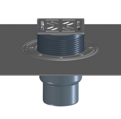 Tevi, fitinguri, robineti si accesorii - SIFON TERASA IESIRE VERTICALA DN110 145 x 138mm - VALROM GAMA SafeKIT