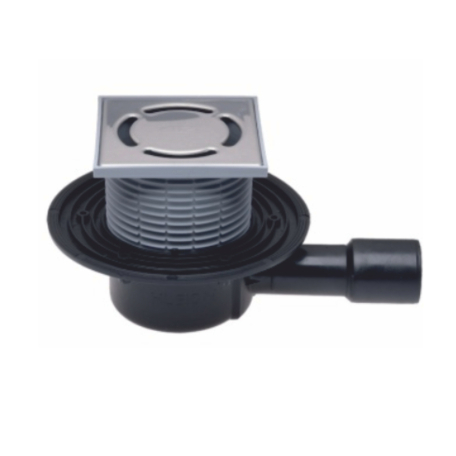 Obiecte sanitare - Sifon Valrom VALEasy pardoseala orizontal DN 40/50 gratar inox si obturator miros primus