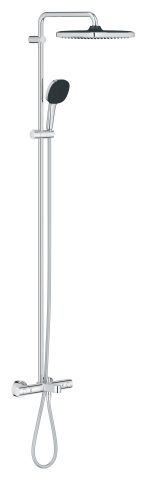 Sistem de cada Grohe Vitalio Comfort 250 termostat, 250 mm, 2 pulverizari, diverter cada, anti-calcar, crom [2]