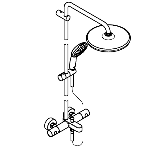 Sistem de cada Grohe Vitalio Start 250 aparent. termostat, diverter, crom [1]