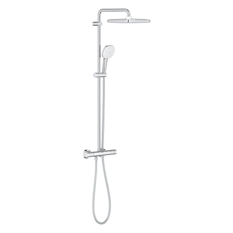 Baterii monocomanda - Sistem de dus cu termostat pentru montare pe perete Grohe Tempesta System 250 Cube crom