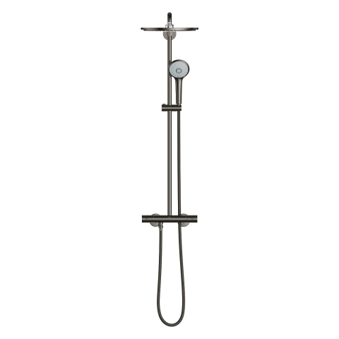 Sistem de dus Grohe Euphoria 310, aparent, termostat, 310 mm, anti-oparire, 3 functii, pivotant, furtun 1.75 m, anti-calcar, antracit [1]