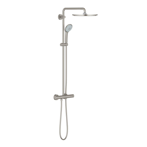 Sisteme de dus - Sistem de dus Grohe Euphoria 310, aparent, termostat, 310 mm, anti-oparire, 3 functii, pivotant, anti-calcar, crom mat