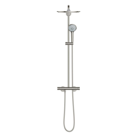 Sistem de dus Grohe Euphoria 310, aparent, termostat, 310 mm, anti-oparire, 3 functii, pivotant, anti-calcar, crom mat [1]