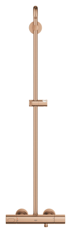 Sistem de dus Grohe Rainshower 310 9, 5 l, aparent, termostat, ajustabil, furtun de dus, para de dus, cartus ceramic, cupru mat [1]