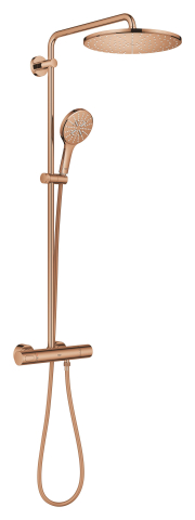 Sistem de dus Grohe Rainshower 310 9, 5 l, aparent, termostat, ajustabil, furtun de dus, para de dus, cartus ceramic, cupru lucios [3]