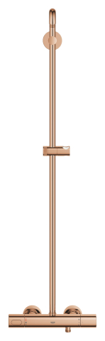 Sistem de dus Grohe Rainshower 310 9, 5 l, aparent, termostat, ajustabil, furtun de dus, para de dus, cartus ceramic, cupru lucios [6]