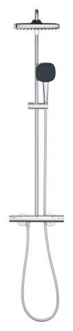 Sistem de dus Grohe Vitalio comfort 250 termostat, aparent, furtun de dus, para de dus, 2 jeturi, crom [4]