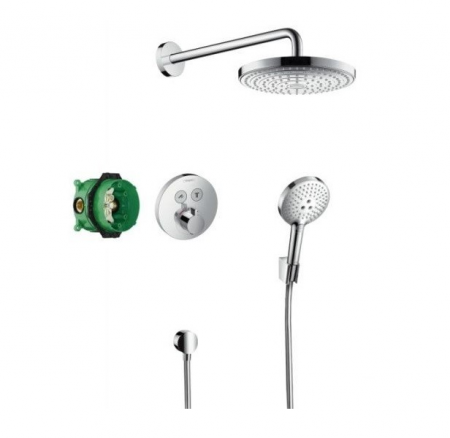 Baterii monocomanda - Sistem de dus incastrat termostatat Hansgrohe Design Raindance Select S Shower Select S cu 2 consumatori