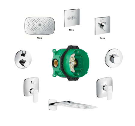 Baterie cada - dus termostatata Hansgrohe ShowerSelect cu montaj incastrat necesita corp ingropat [6]