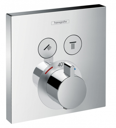 Baterii monocomanda - Baterie cada - dus termostatata Hansgrohe ShowerSelect cu montaj incastrat necesita corp ingropat