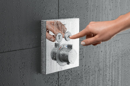 Baterie cada - dus termostatata Hansgrohe ShowerSelect cu montaj incastrat necesita corp ingropat [2]