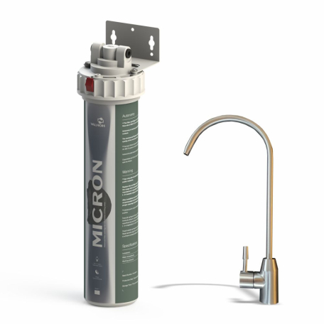 Echipamente pentru tratarea si pomparea apei - Sistem de filtrare pentru apa potabila Filtru Micron AquaPUR cu baterie apa rece 1 cale - VALROM GAMA aquaPUR