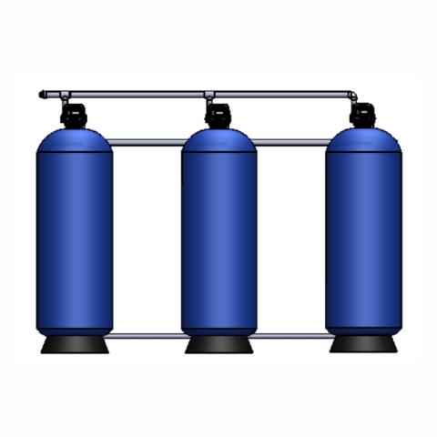 Echipamente pentru tratarea si pomparea apei - Sistem multitanc deferizare-demanganizare Valrom VALHOH FEMN 5 x 150 multi P Q12,5 mc/h