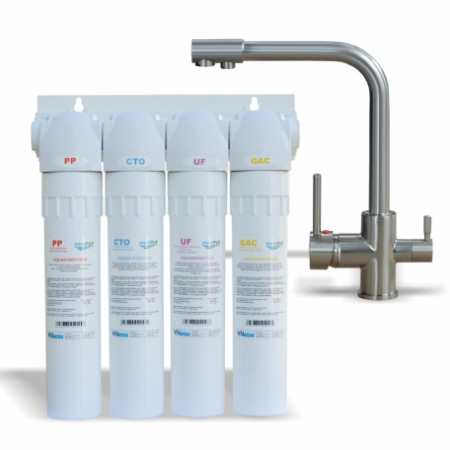 Echipamente pentru tratarea si pomparea apei - SISTEM ULTRAFILTRARE APA PUR4 UF 11 BATERIE 3 CAI - VALROM GAMA aquaPUR