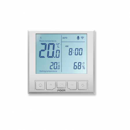 Automatizari si termostate incalzire in pardoseala - Termostat inteligent de pardoseala POER Smart cu comenzi vocale Google Home si Alexa prin internet