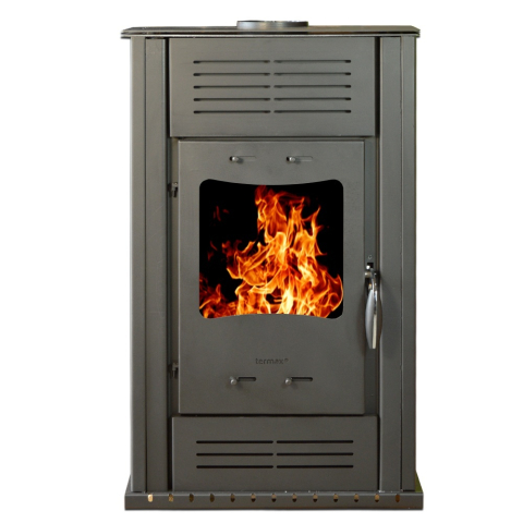 Termoseminee si sobe pe lemn - Soba pe lemne cu ferestre laterale Termax Ambra bej 9,47 kW
