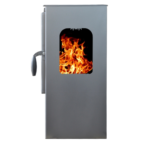 Soba lemne Termax Atria antracit cu compartiment lemne 12,2 kW [2]