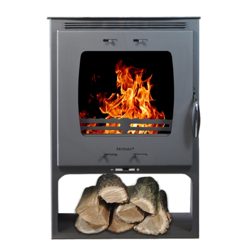 Termoseminee, seminee si sobe - Soba lemne Termax Atria antracit cu compartiment lemne 12,2 kW