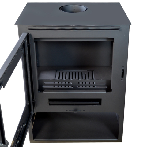 Soba pe lemn Termax Atria neagra cu spatiu depozitare 12,2 kW [5]