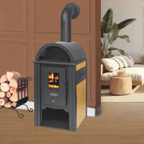 Soba pe lemn Termax Aurora bej 8,45 kW clasa A+ cu capac rotunjit [7]