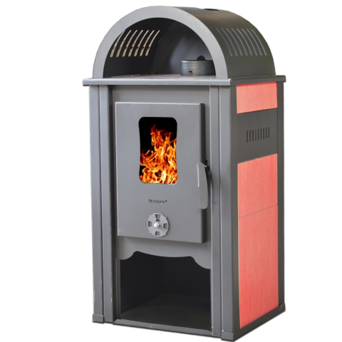 Incalzire - Soba decorativa pe lemne Termax Aurora rosie 8,45 kW clasa A+