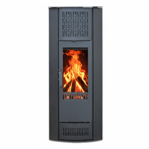 Termoseminee si sobe pe lemn - Soba moderna pe lemne Termax Belissima antracit 9,47 kW cos 150 mm