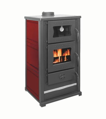 Termoseminee, seminee si sobe - Soba lemne Termax Bucovina bordo 12,2 kW cu cuptor de copt
