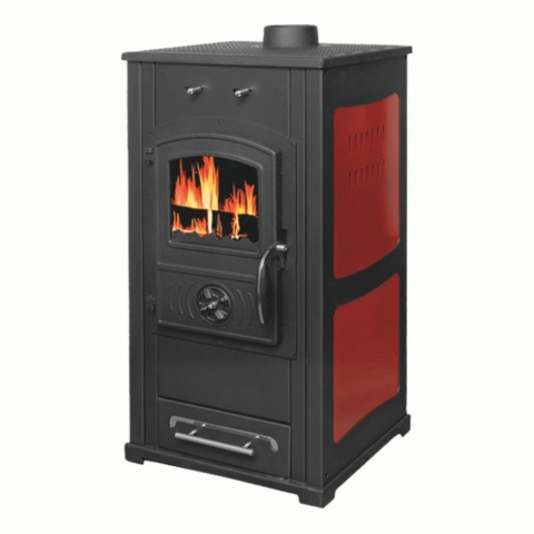 Termoseminee si sobe pe lemn - Soba din fonta pe lemne Termax Bunica bordo 8,45 kW