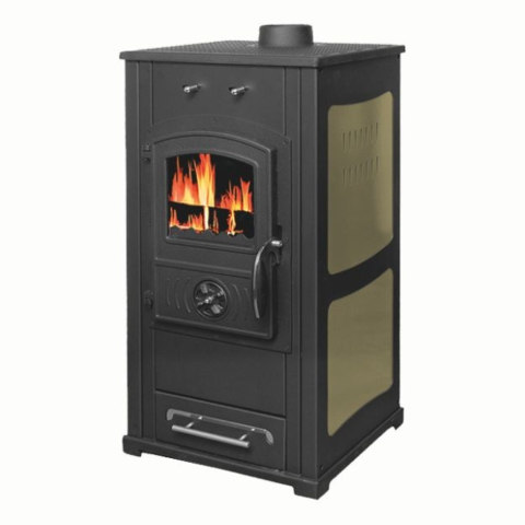 Termoseminee, seminee si sobe - Soba lemne din fonta Termax Bunica maro pentru 55 mp