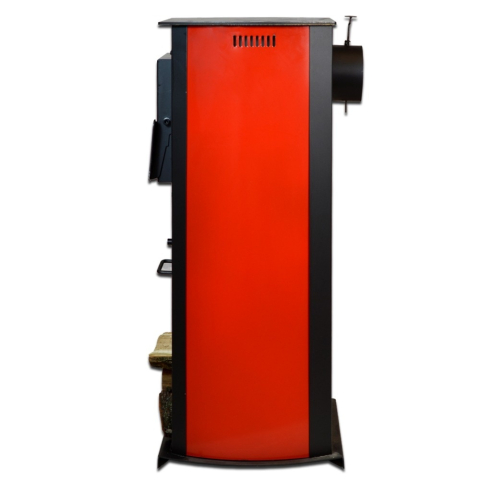 Soba pe lemne Termax Corex rosie 6,11 kW cu geam frontal larg [5]